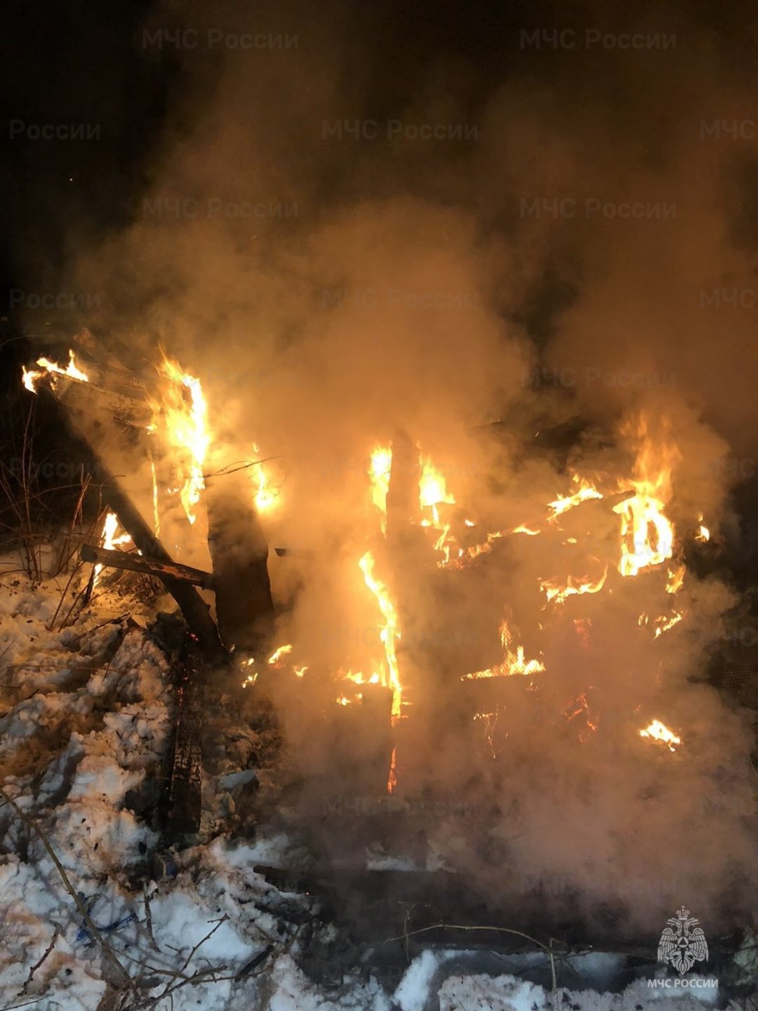 Пожар в Бодайбинском районе